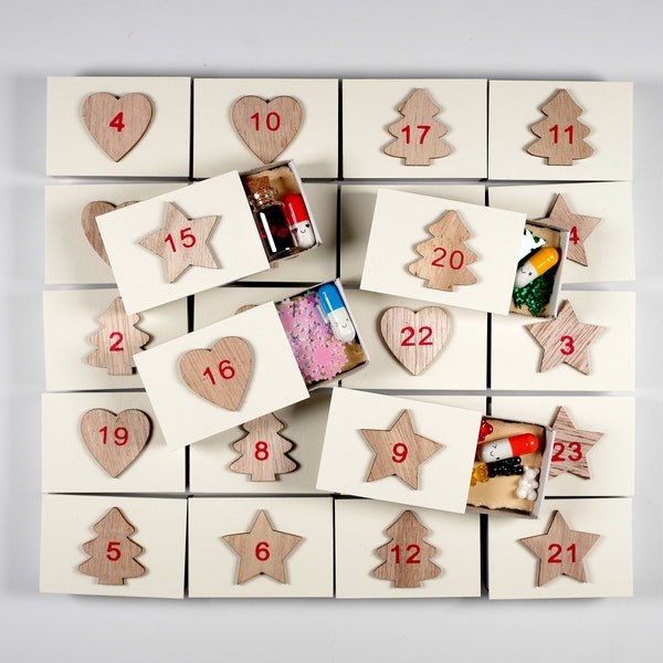 Adventskalender,Adventskalender gefüllt,Füllung,Spruch. Männer,Frauen,beste Freundin,Freund,Ehefrau,Adventskalender aus Papier,Advent,Liebe