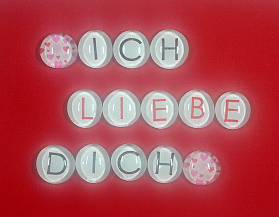 20 Glascabochons Tischdeko Für Verliebtedekorationich Liebe Dichhochzeitstaggeschenk Männergeschenk Frauenglasliebeherzenglasrot