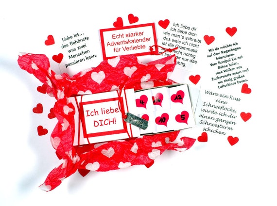 Adventskalender Gefüllt Adventskalender Für Verliebte Adventskalender Frauen Adventskalender Mit Sprüchen Adventskalender Männerliebe