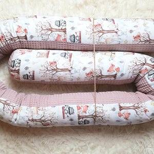 Stoffrolle Rolle Wickeltisch Zugluftstopper Waldfreunde Waffelpique verschiedene Farben und Größen ab 60 cm