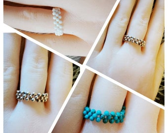 Perlen Ring aus kleinen Perlen