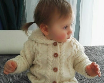 Baby- Kleinkinderjacke aus Merino - handmade