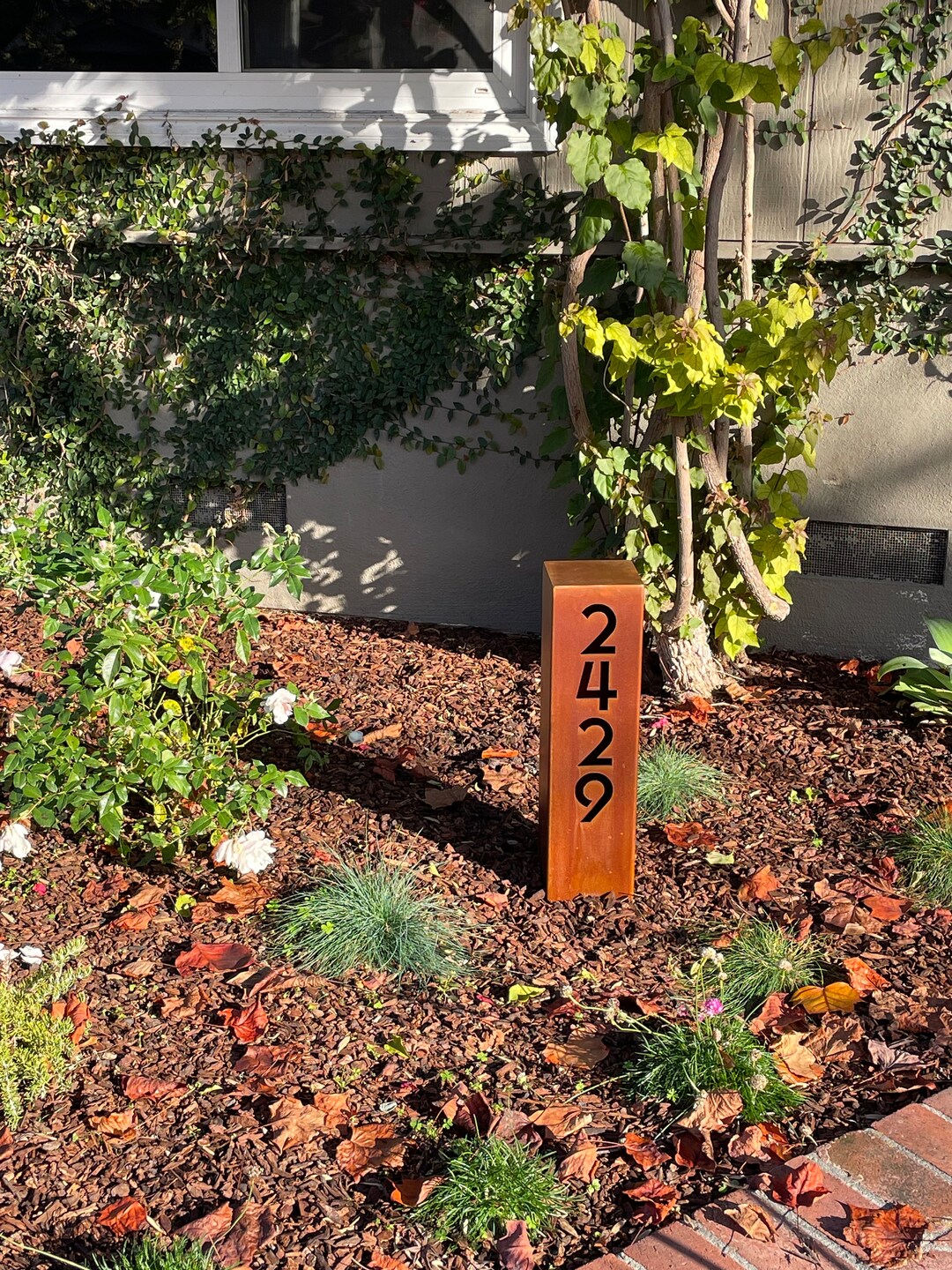 Address Sign Yard Address Sign Rusted small Custom Address Sign Address ...