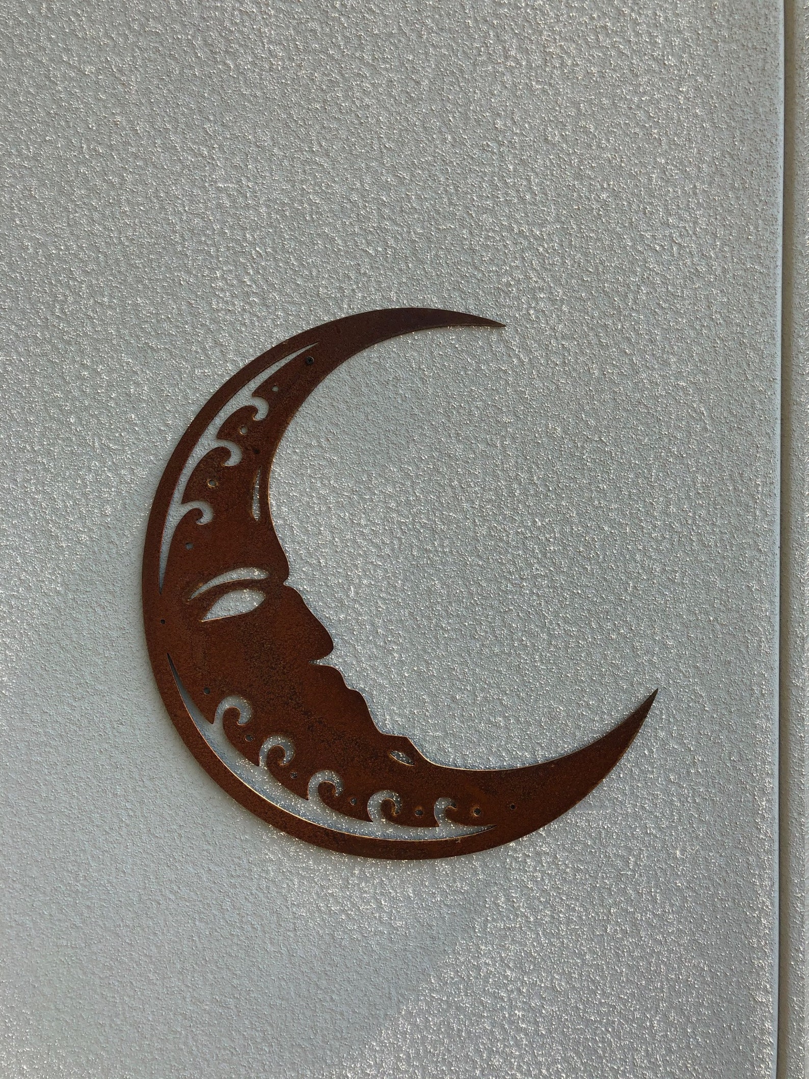 Crescent Moon Wall Decor Rustic Wall Decor Metal Wall Art Etsy