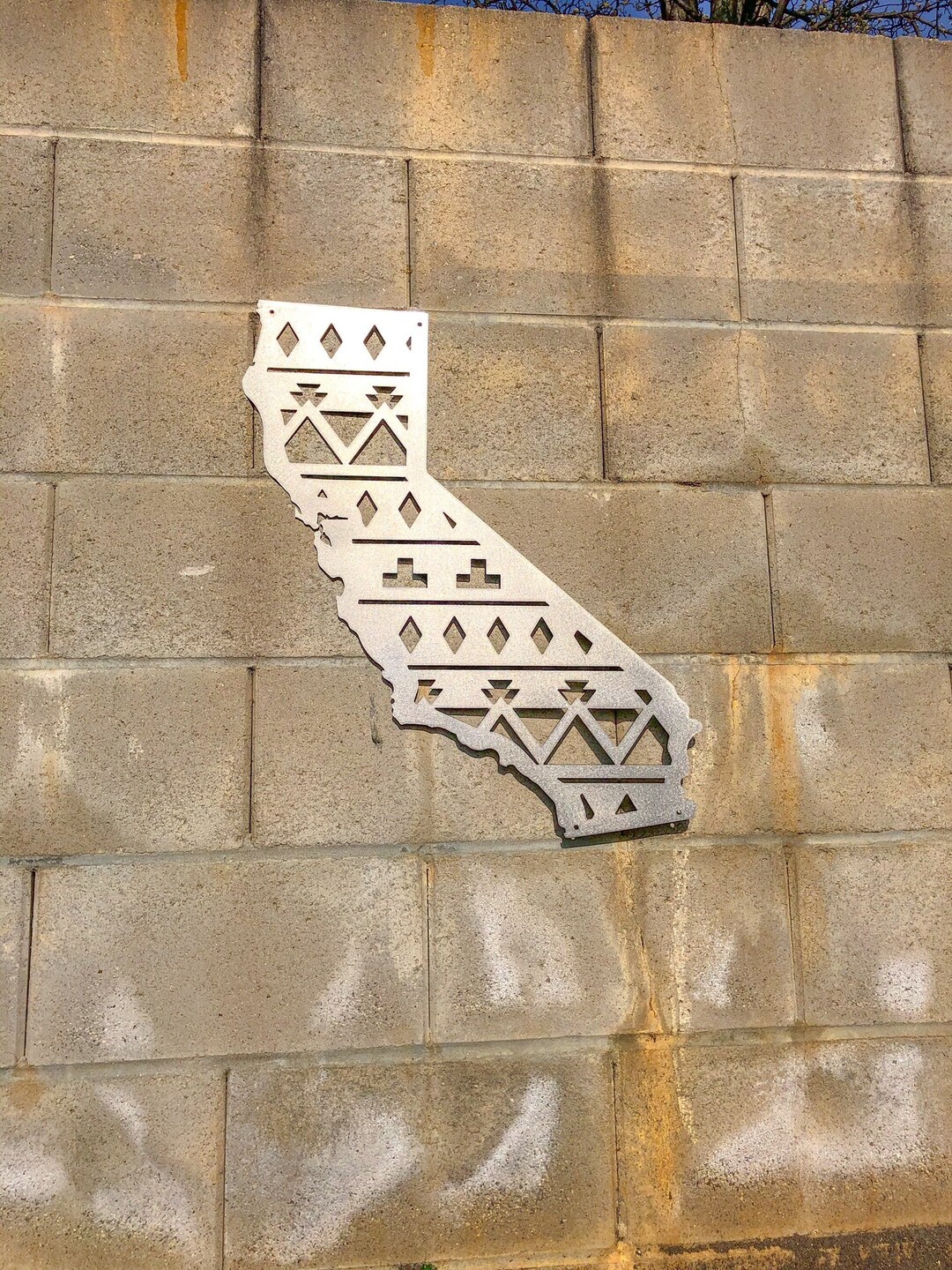 Southwest California Yard Art Southwest Style Metal Art California Cut