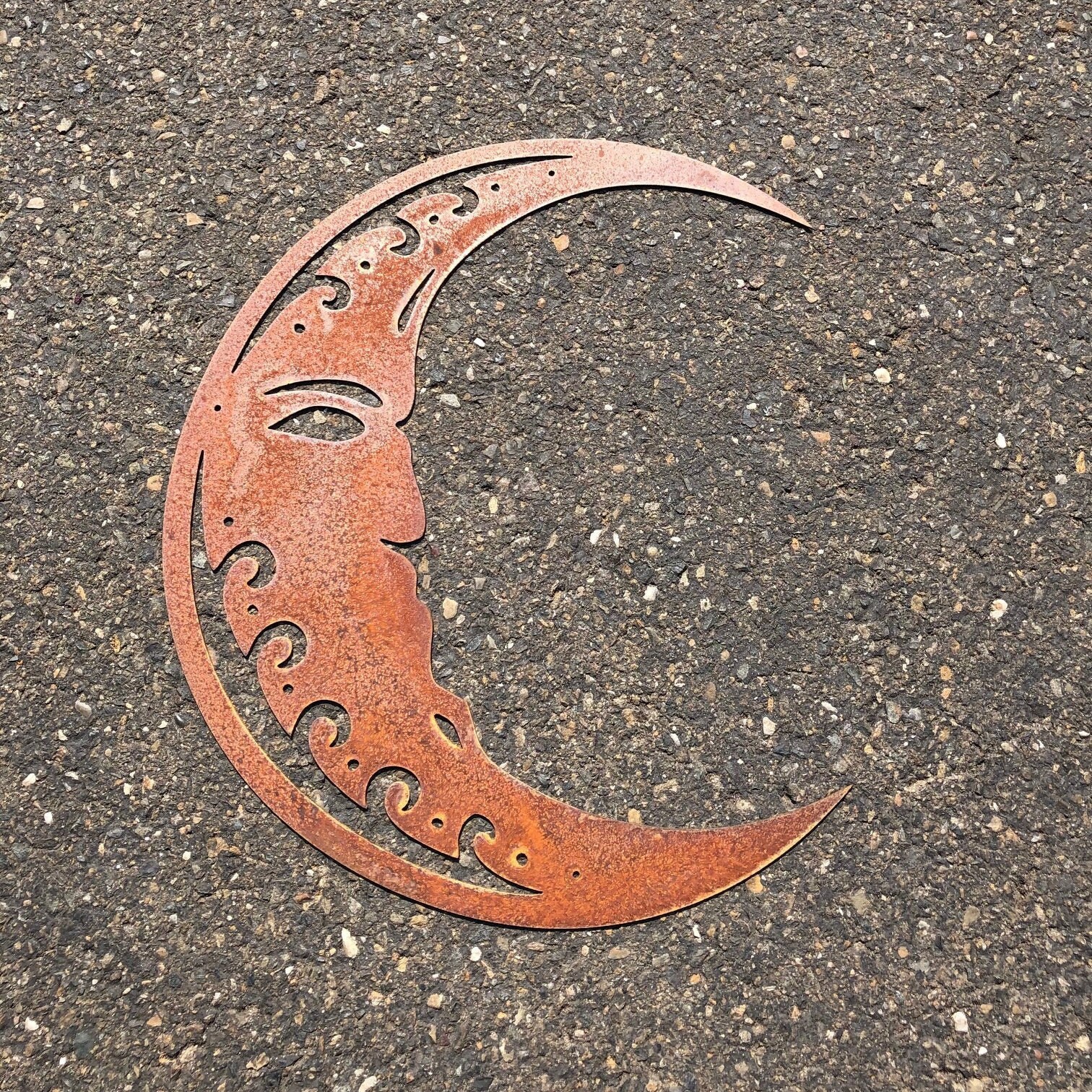 Crescent Moon Wall Decor Rustic Wall Decor Metal Wall Art | Etsy