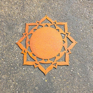 Flower Sun Wall Art - Rusted Sun - Rustic Sun - Yard Art - Sun Metal Wall Art - Outdoor/Indoor Wall Art