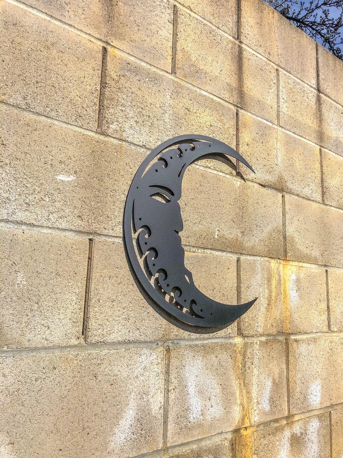 Crescent Moon Wall Decor Rustic Wall Decor Metal Wall Art Etsy