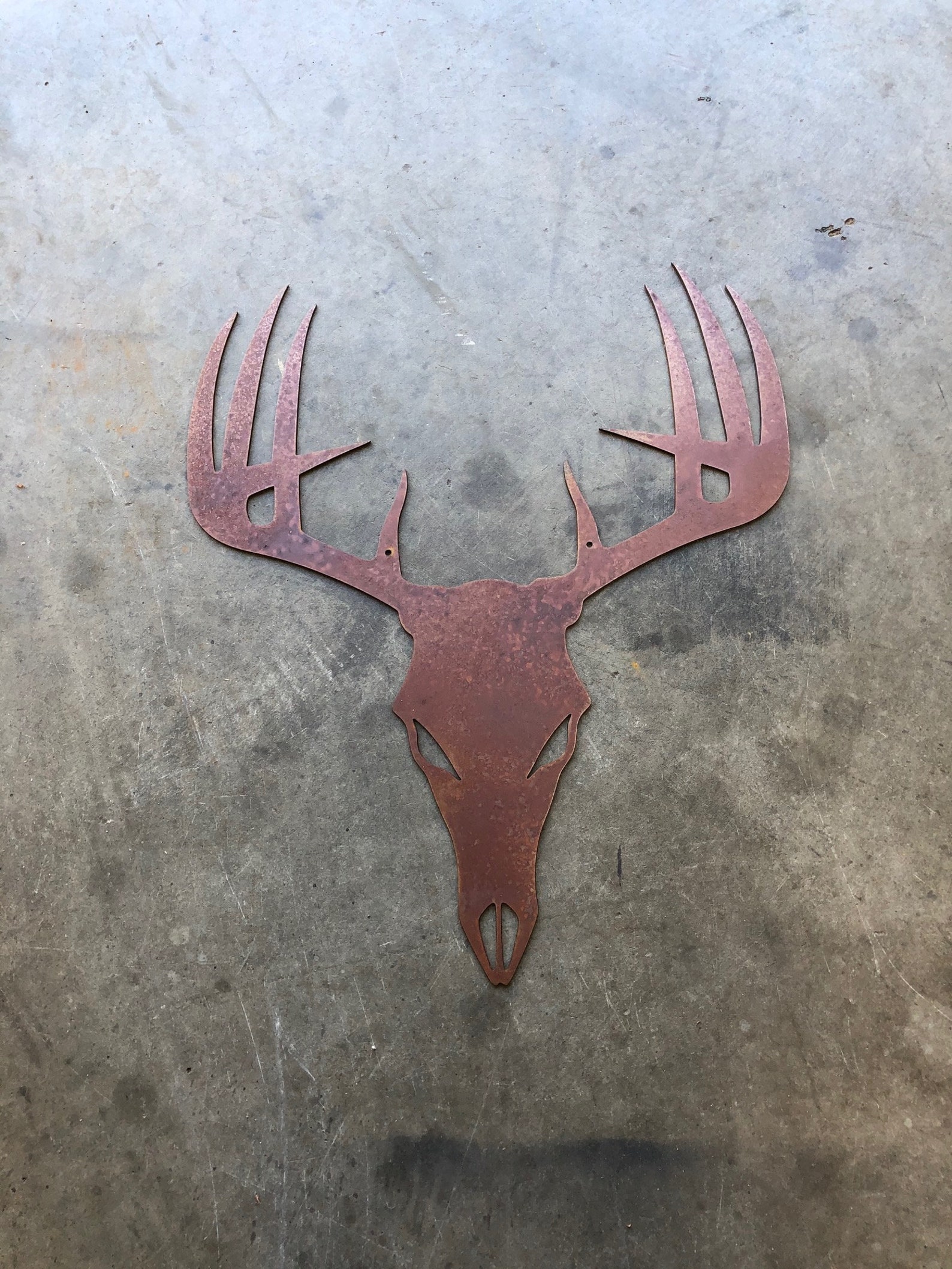 Metal Wall Art Rusted Deer Skull Rusted Deer Skull Etsy