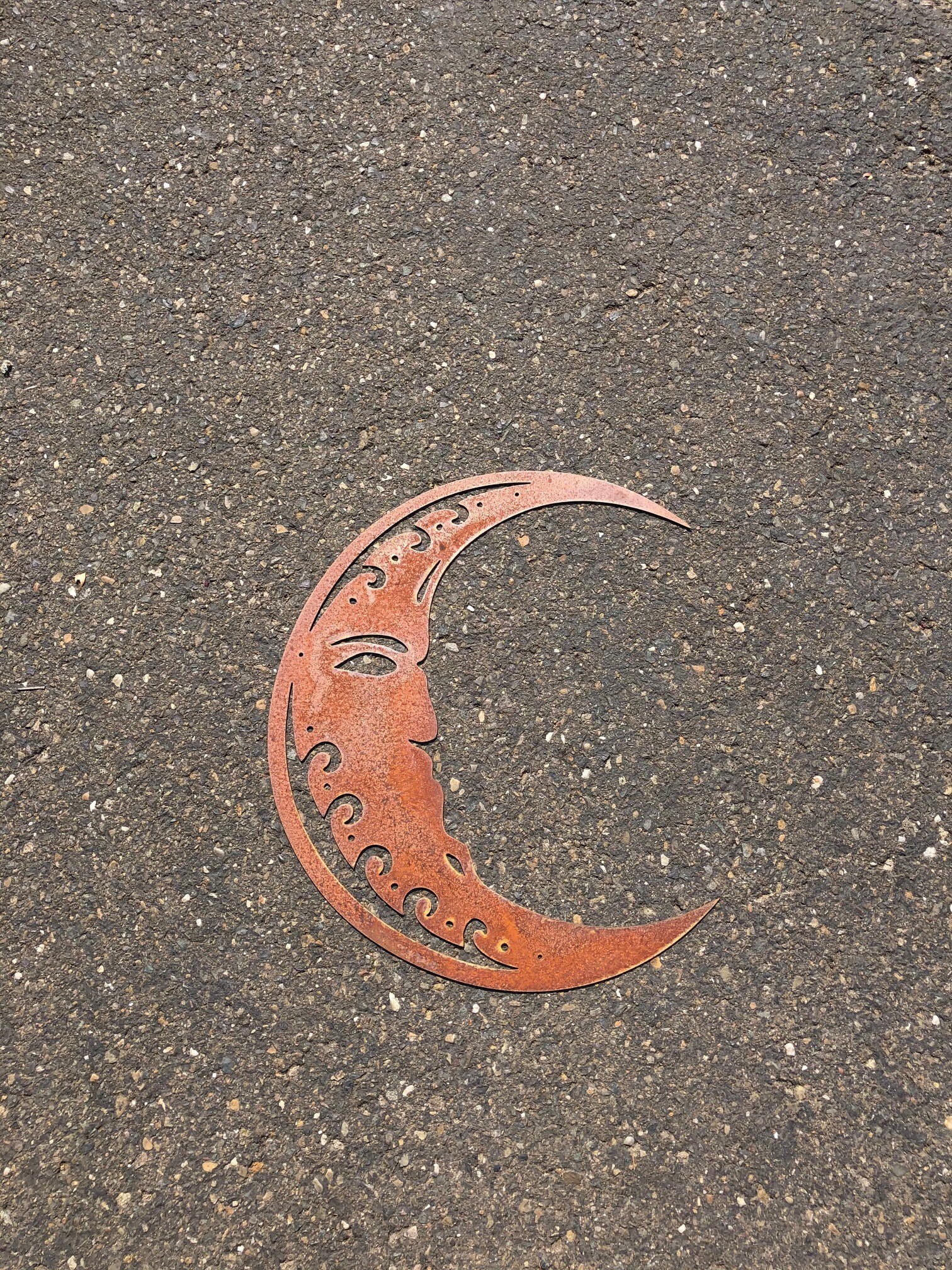 Crescent Moon Wall Decor Rustic Wall Decor Metal Wall Art Etsy