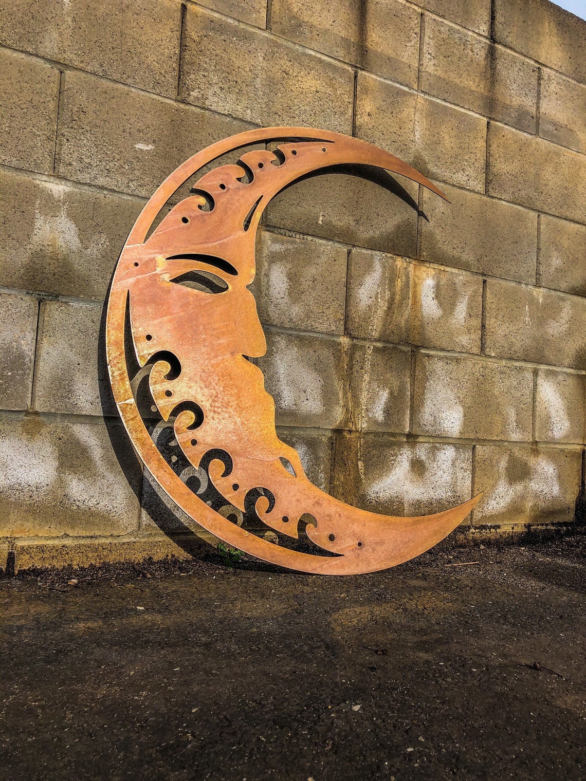Crescent Moon Wall Decor Rustic Wall Decor Metal Wall Art Etsy