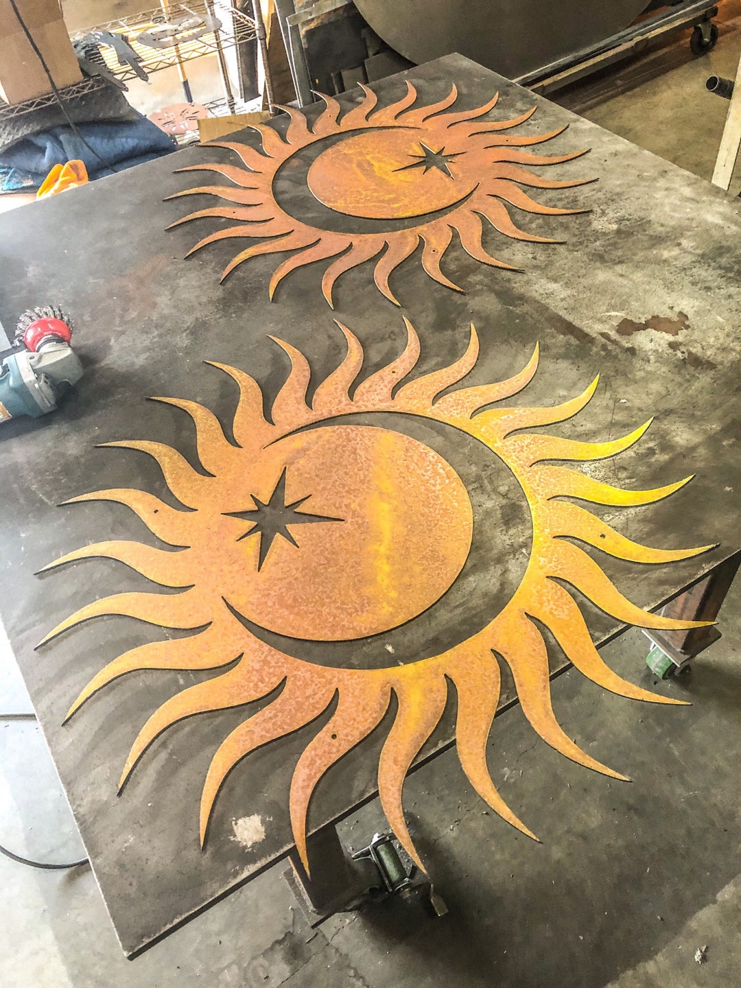 Metal Sun Wall Art Rusted Sun Rustic Sun Yard Art Sun Metal Wall Art