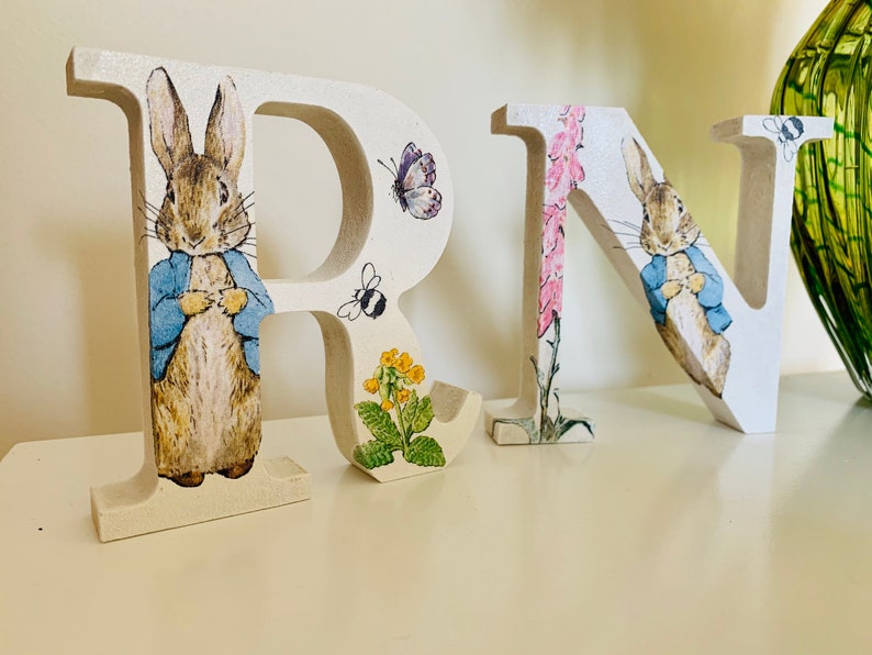 Peter Rabbit Freestanding Letter Decoupage Etsy
