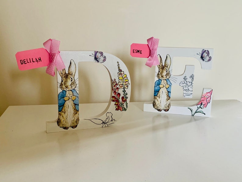 Peter Rabbit Freestanding Letter Decoupage Etsy
