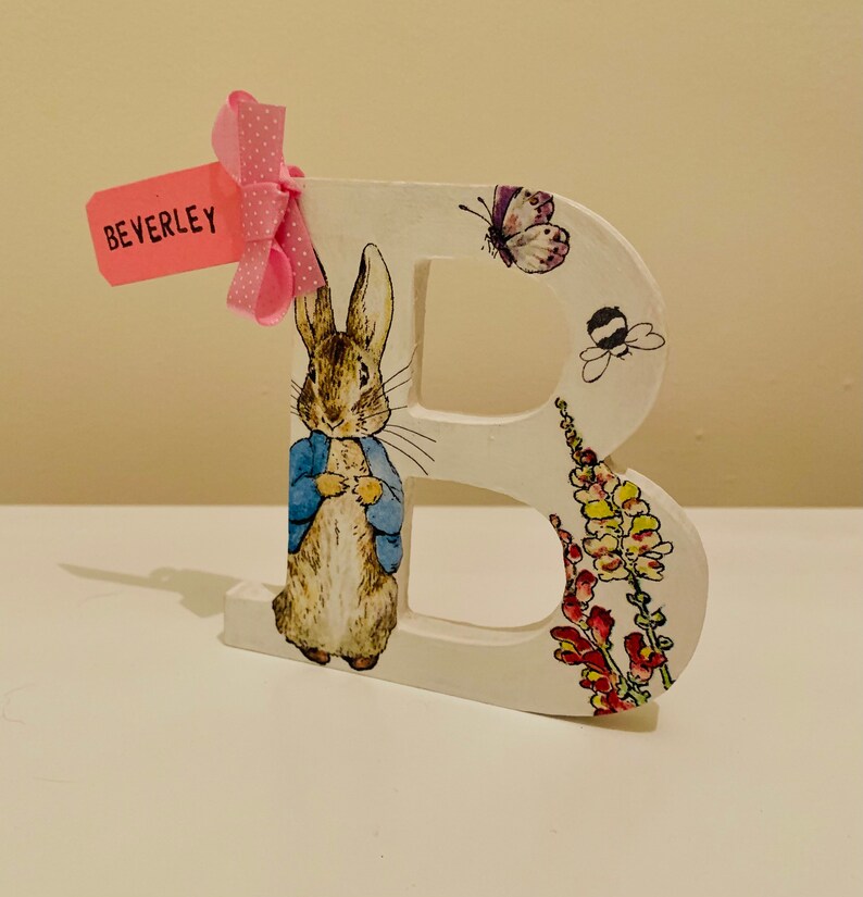 Peter Rabbit Freestanding Letter Decoupage Etsy