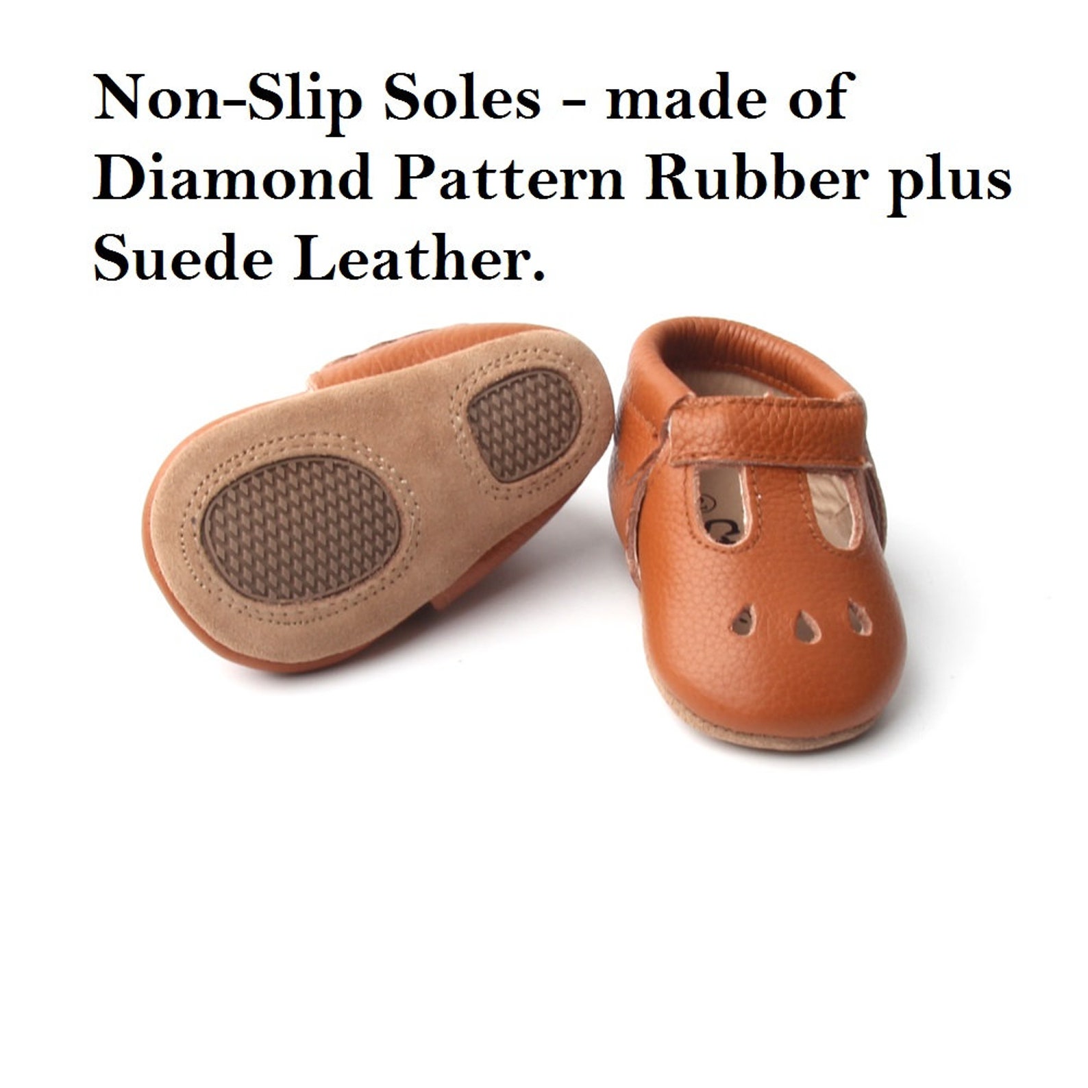 Baby Mary Janes Brown Antislip Baby Moccasins Baby Shoes Etsy