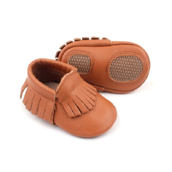 4 couleurs - mocassins bébé en cuir, chaussures bébé antidérapantes, mocassins pour tout-petit, chaussures tout-petit, mocassins bébé Starbie, chaussures bébé marron