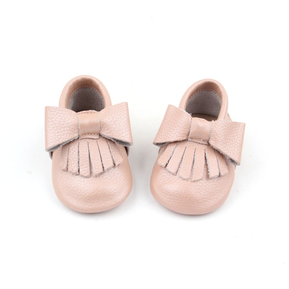 baby girl leather moccasins