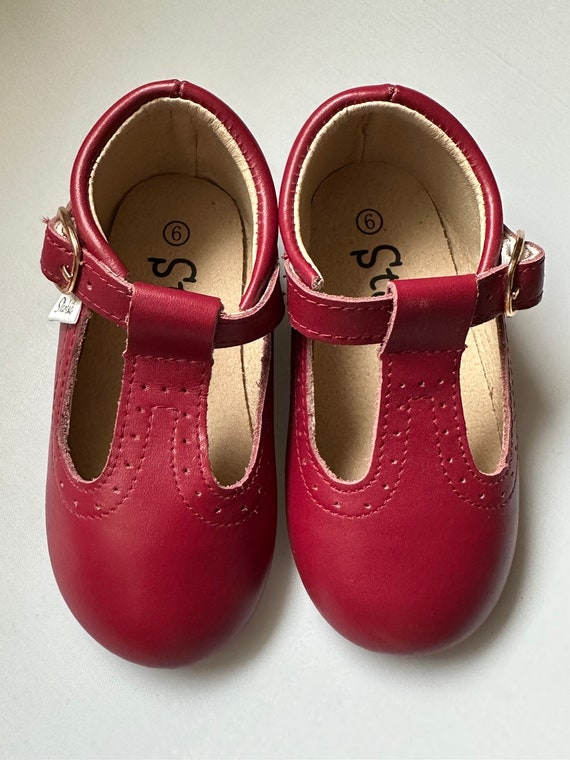 Special Sale Size 6 Hard-Sole Mary Janes - Burgundy, Toddler Tbar Shoes, Toddler T-Bar Shoes, Toddler Mary Jane shoes, Toddler Shoes,