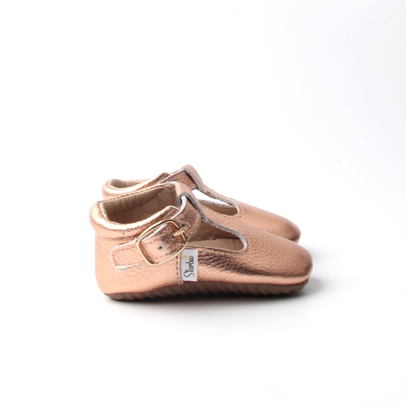 SoftSole Mary Janes Rose Gold Toddler Tbar Shoes Toddler Etsy