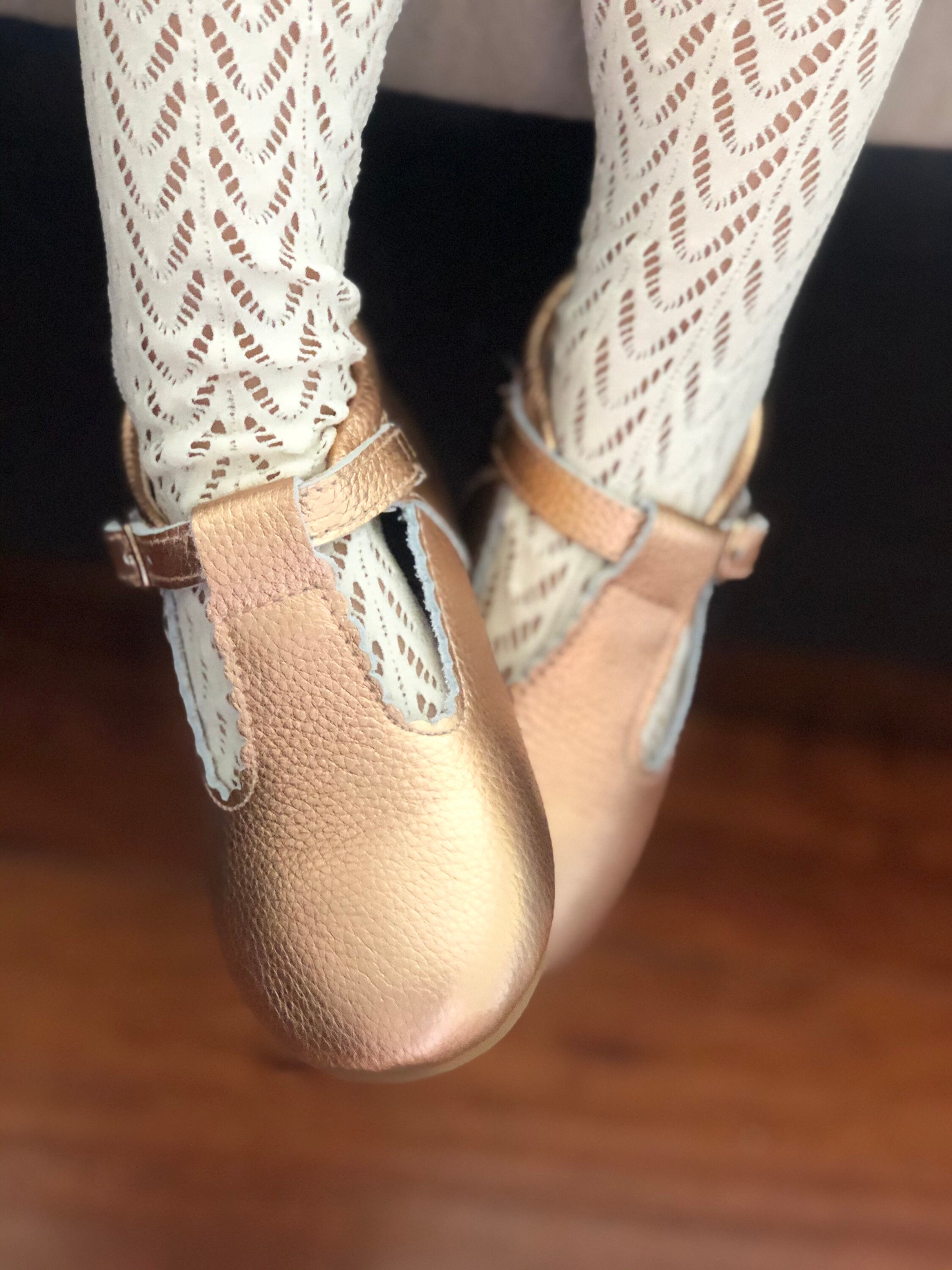 HardSole Mary Janes Rose Gold, Toddler Tbar Shoes