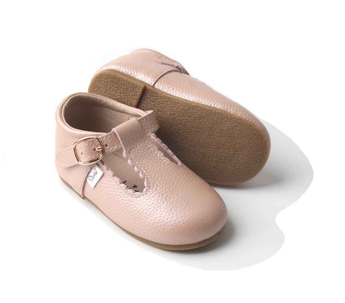 SoftSole Toddler Mary Janes Pearl Pink Toddler Tbar Shoes Etsy