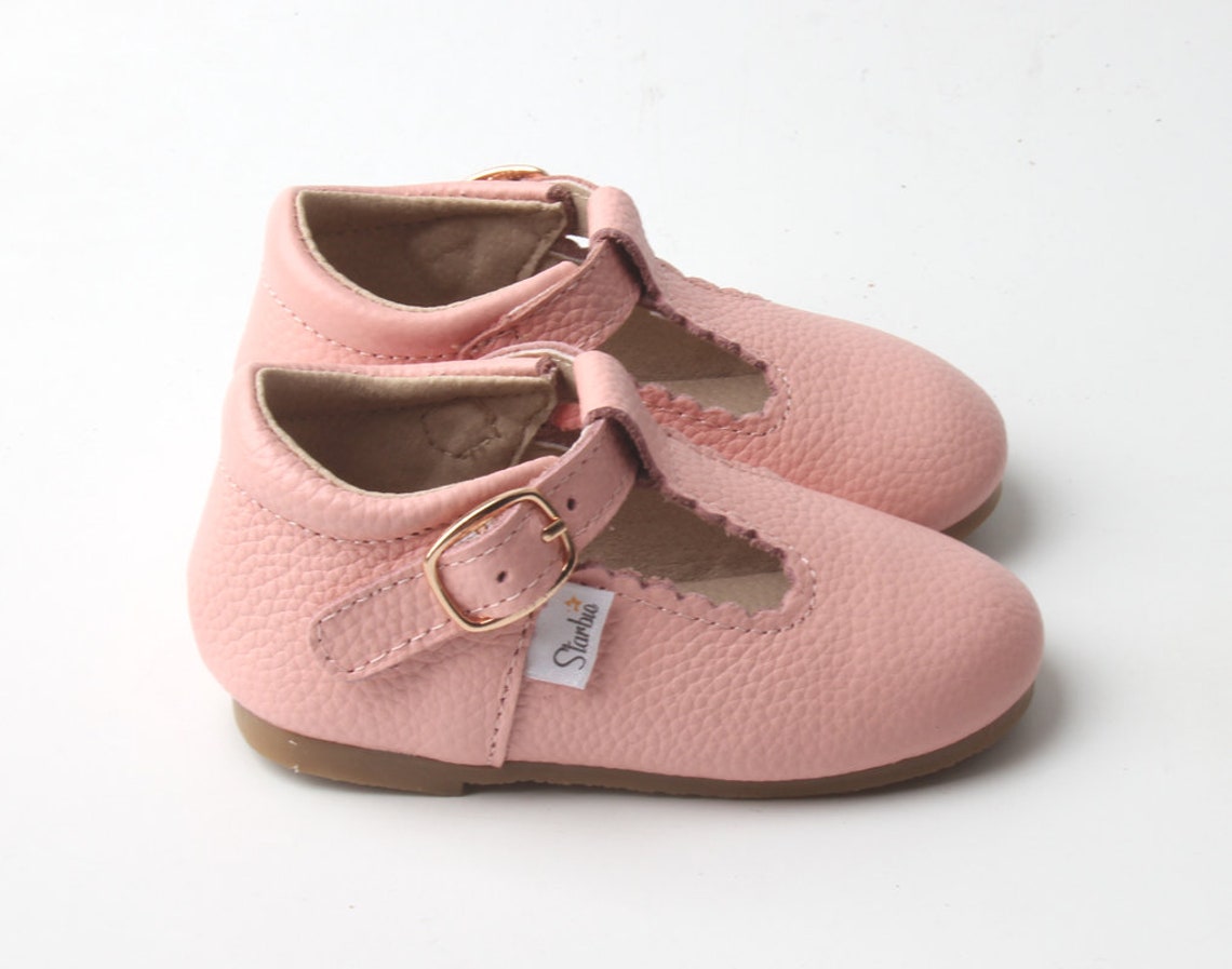 SoftSole Toddler Mary Janes Pearl Pink Toddler Tbar Shoes Etsy