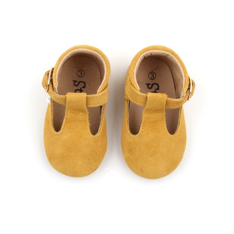 SoftSole Baby Mary Janes Yellow Baby TBar Shoes Toddler Etsy