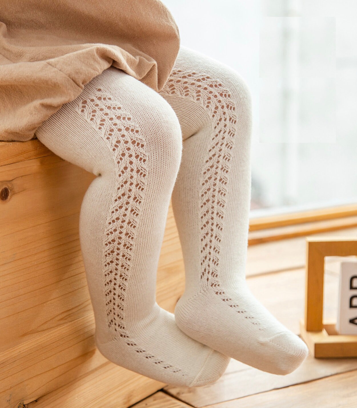 Crochet top tights toddler