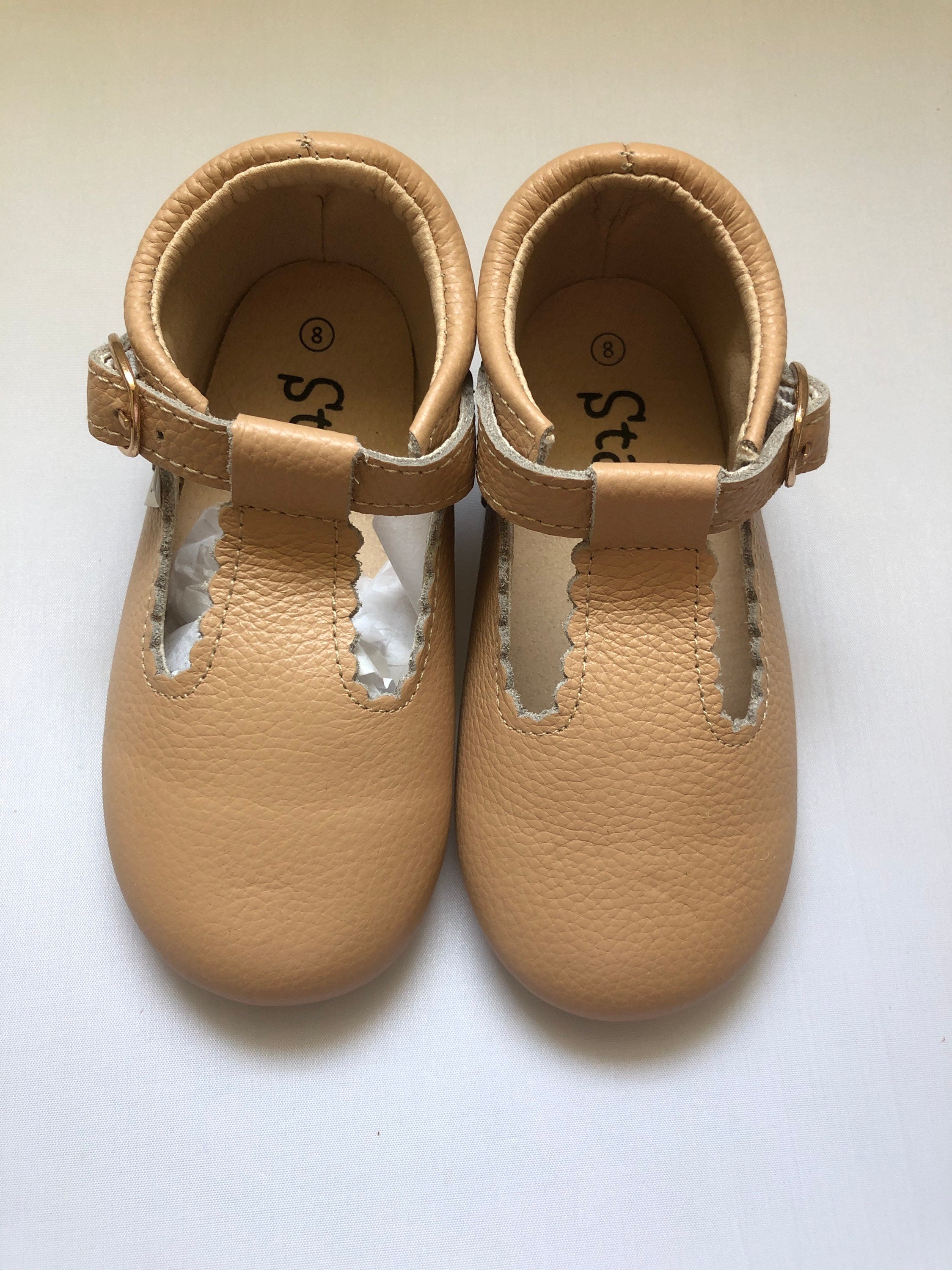 Special Sale, Size 8 Toddler Mary Janes Beige. Baby Tbar