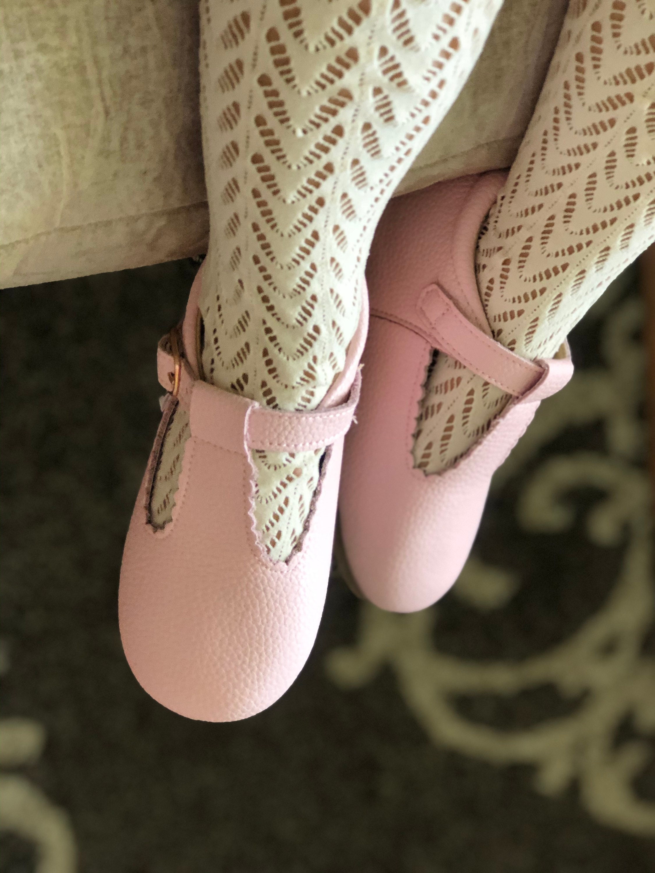 HardSole Mary Janes Soft Pink, Toddler Tbar Shoes