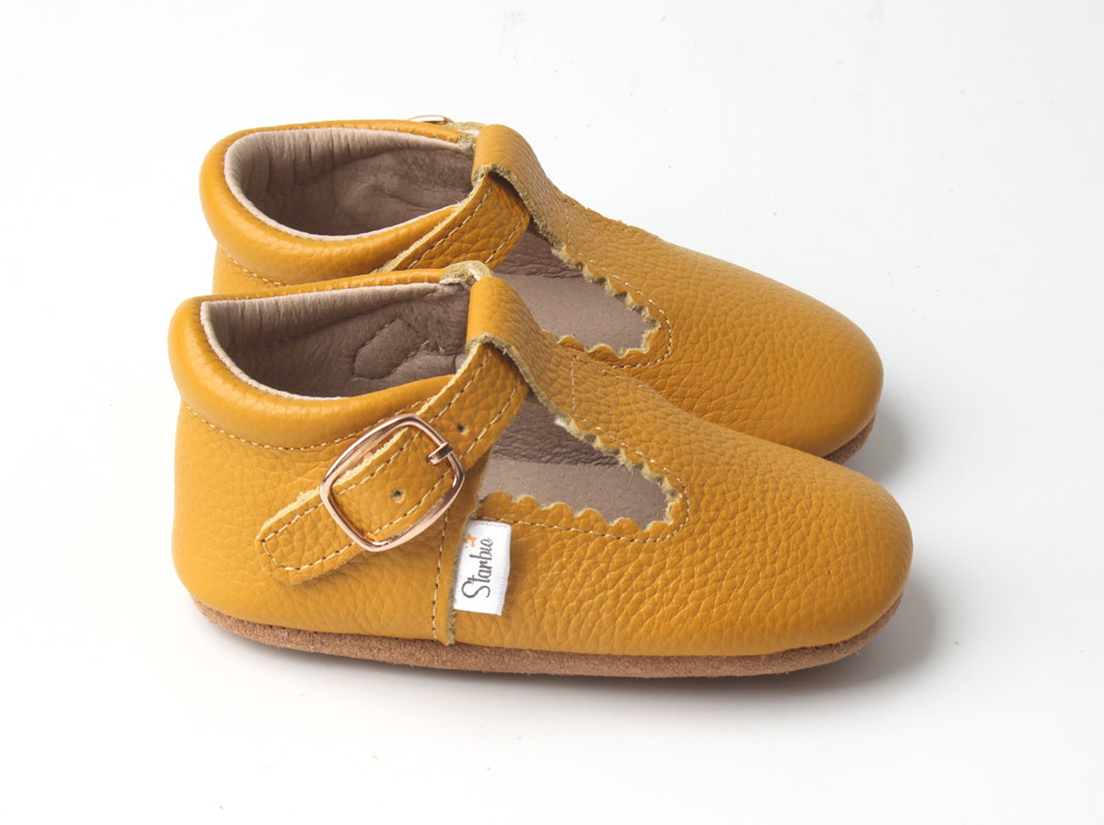 Softsole Baby Mary Janes Yellow Baby Tbar Shoes Toddler Etsy