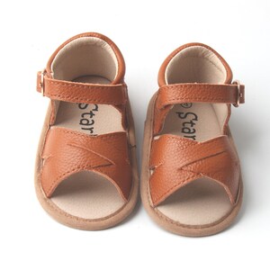 Brown Soft-Sole Sandals, Toddlers Sandals, Non-Slip Toddler Sandals, Baby Girl shoes, Baby Leather Shoes, Toddler Sandals for Boys & Girls