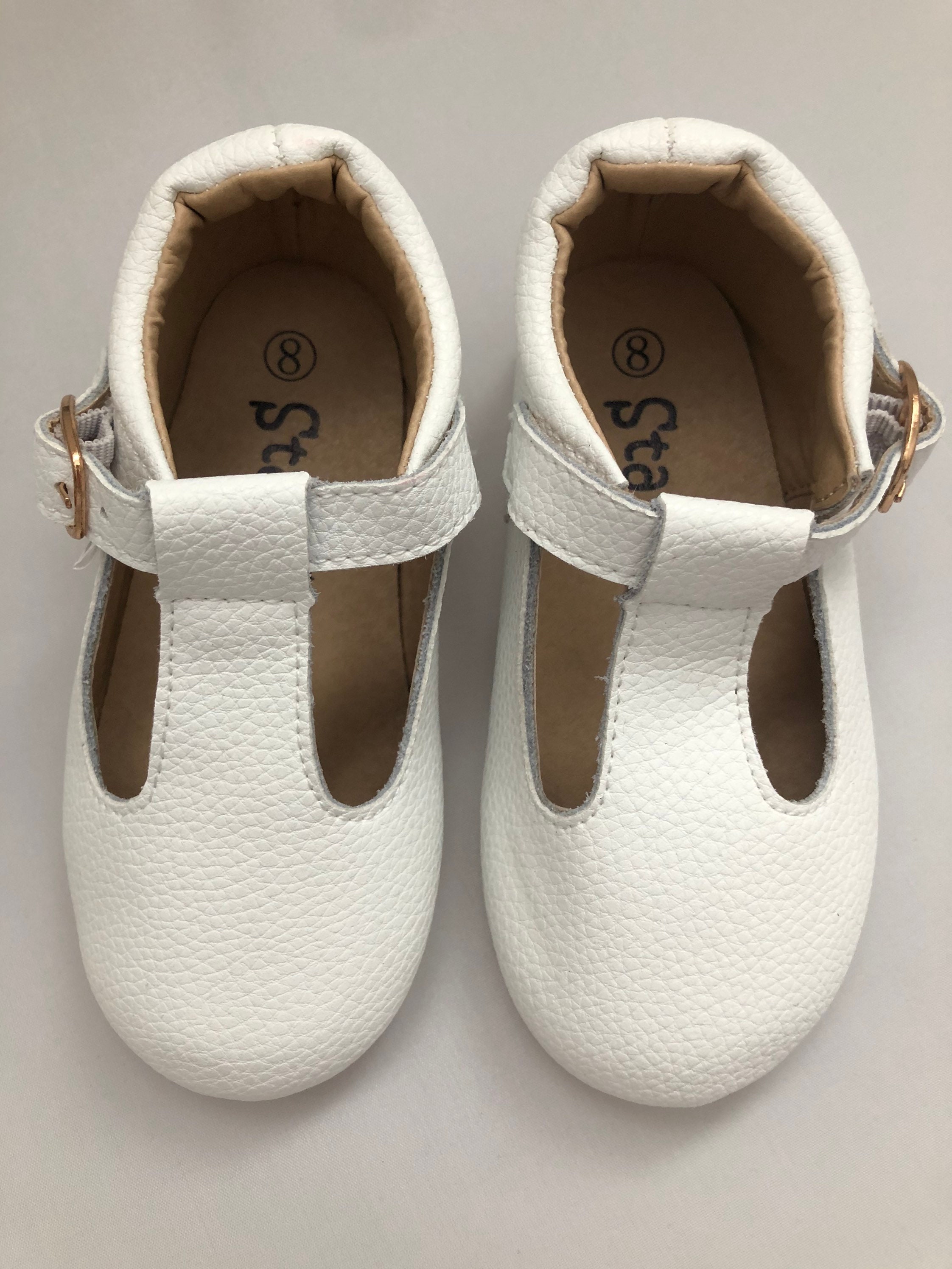 Special Sale! SIZE 8 HardSole Mary Janes White, Toddler