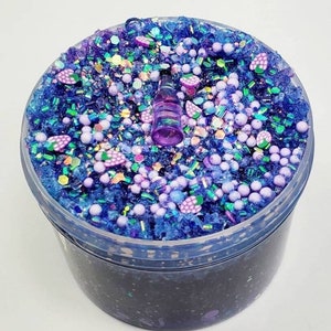 Grape Soda Fizz - clear slime, grape slime, crunchy slime, snow fizz, bingsu slime, floam slime, scented slime, slime shop