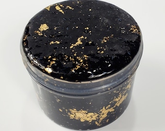 Black Copper Obsidian - crunchy slime, bingsu slime, scented slime, slime shop, DCSensoryShop