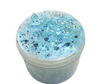 Seal on Ice - crunchy slime, pigment slime, semi-bingsu slime, silica sand slime, scented slime, DCSensoryShop