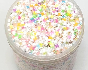 Neon Butterfly - bingsu slime, clear slime, crunchy slime, scented slime, butterfly slime, slime shop