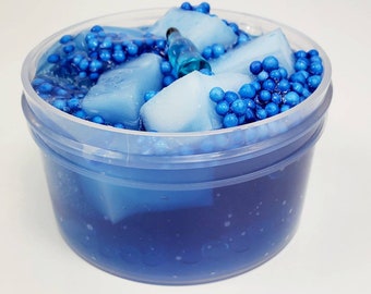 Blueberry Lemonade - jelly cube slime, clear slime, floam slime, scented slime, slime shop
