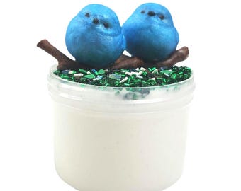 Indio Bunting - DIY slime, bingsu slime, crunchy slime, white glue jelly, cloud creme, scented slime, DCSensoryShop