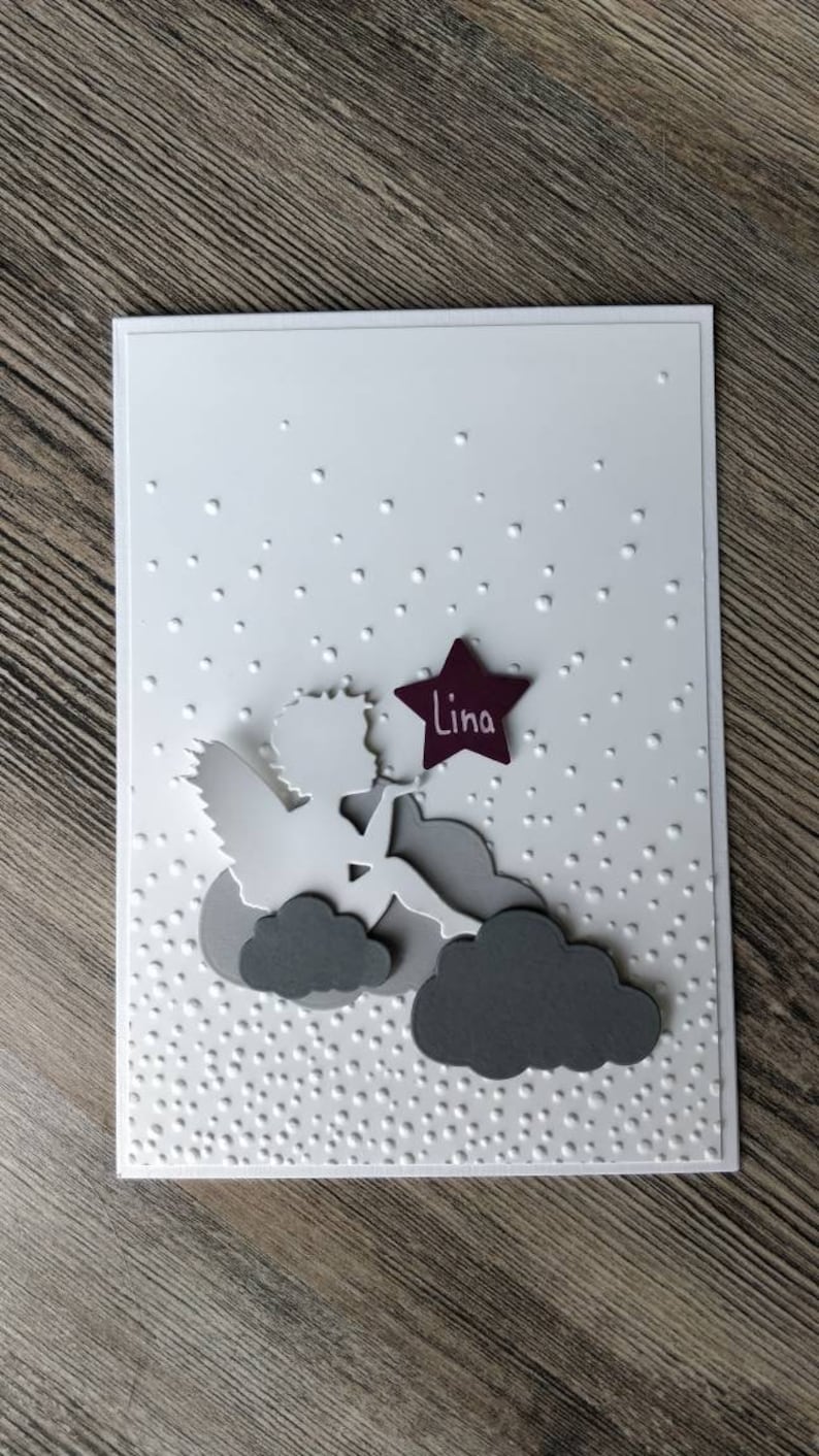 Enfant étoile carte de deuil pour un enfant décédé bébé nom | Etsy