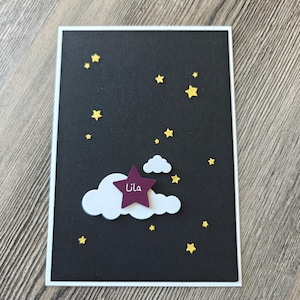 亡くなった子供のためのスターチャイルド喪中カード - 赤ちゃん - 小さな星に名前 - スターチャイルド - 女の子と男の子のパーソナライズが可能