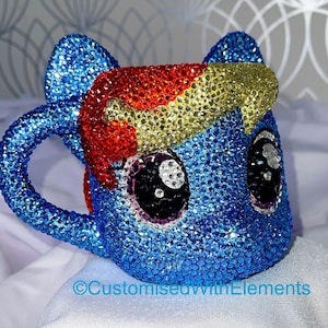Custom Crystal Vintage My Little Pony Taza Taza Rainbow Dash