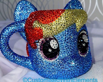 Custom Crystal Vintage My Little Pony Mug Cup Rainbow Dash