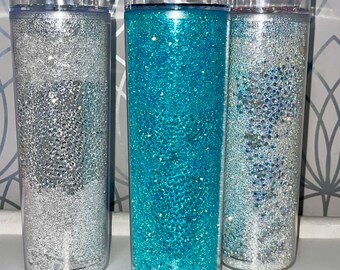 The Geode” Style Skinny Drinks Tumbler With Straw