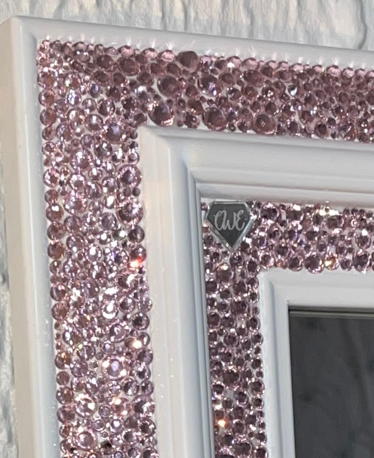 Crystal Mirror 55cm x55cm.Thousands of hand placed crystals!Home decor Unique Lux item!!