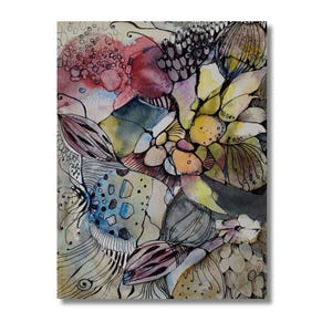 fiore quadro retrò dipinto unico dipinto a mano