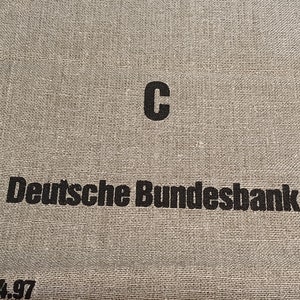 Geldsack Deutsche Bundesbank Original Münzsack Leinensack Größe C Münzbeutel must have Geschenkbeutel Bild 9