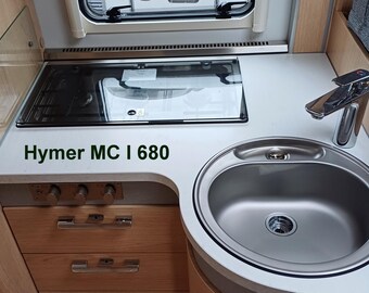 Cubierta para placa de cristal de la estufa Hymer MC l 680, cubierta de cristal, cubierta antirruido, cubierta protectora, autocaravana, accesorios, accesorios para autocaravana
