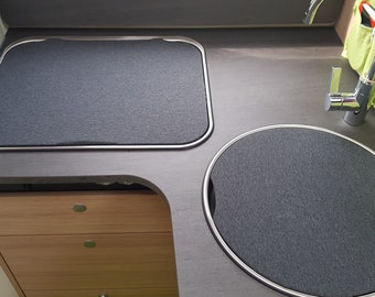 Protective cover for gas stove & sink against scratches / stove cover motorhome caravan protective cover rattle protection